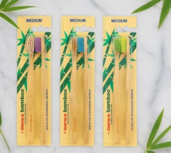 Eco-Friendly Bamboo Toothbrush Twin Pack (12 Packets × 24 Pieces)