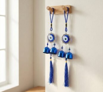 Decorative Evil Eye Hanging Wind Chime Set (2 Pc Set)