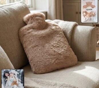 PVC Hot Water Bag with Soft Fur Cover (1 Pc)