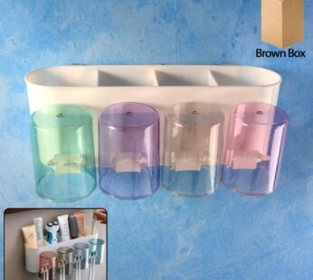 Wall Mounted Toothbrush Holder Set (1 Set)